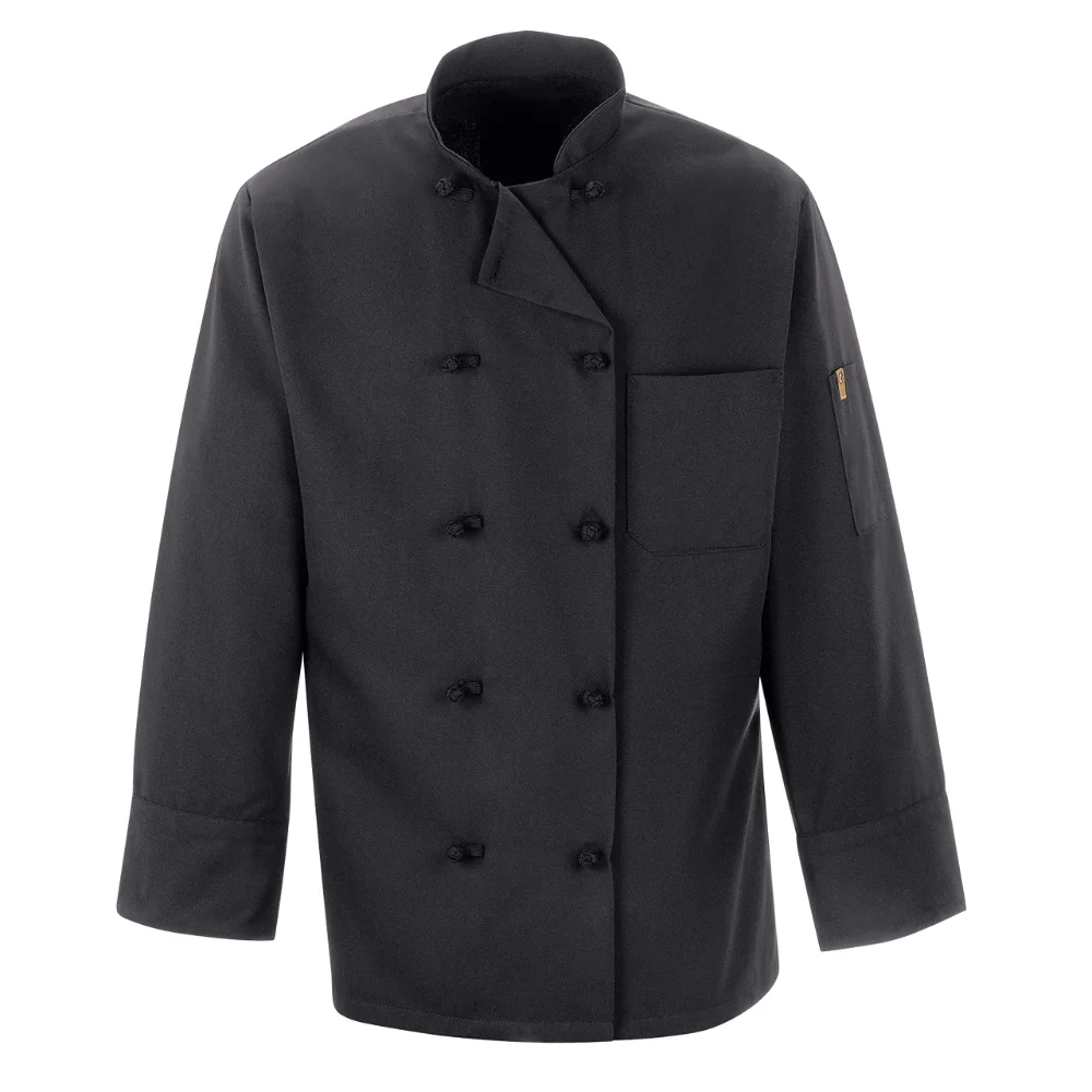 Chef Designs Black Spun Poly Chef Coat