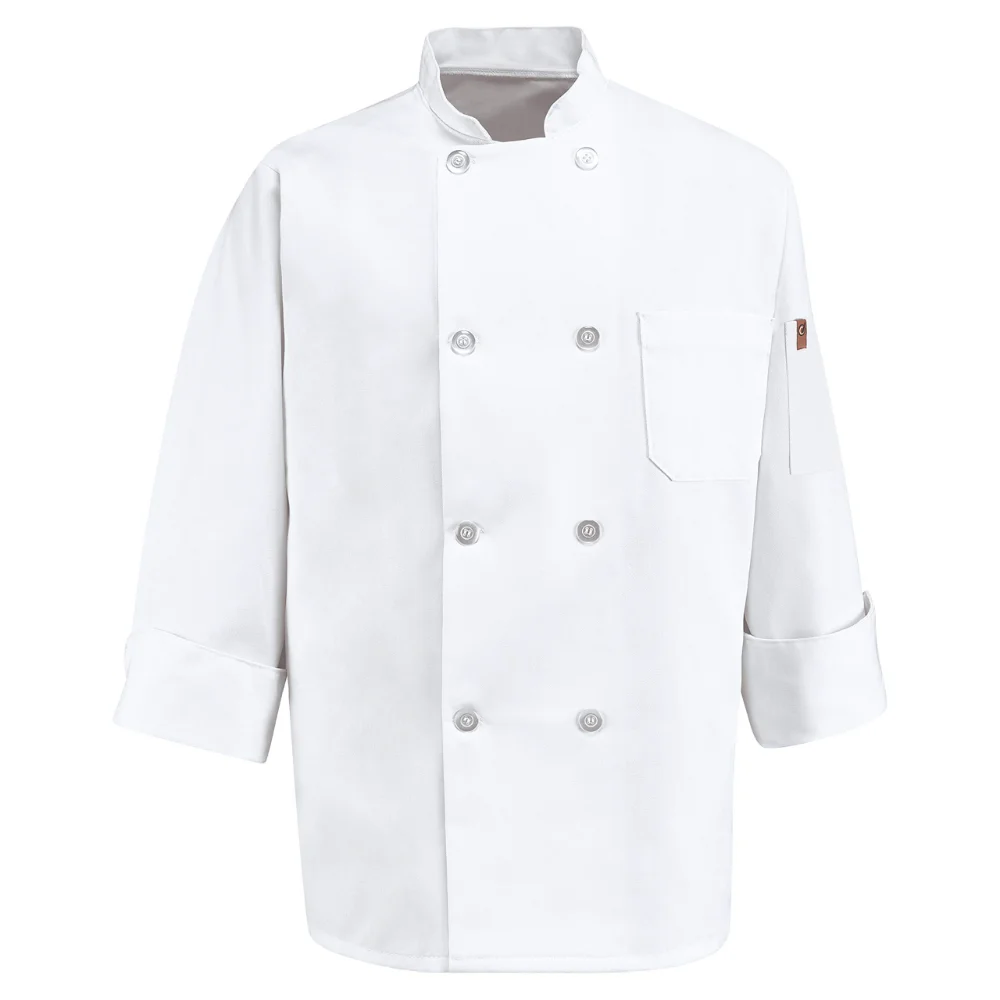 Chef Designs Eight Pearl Button Chef Coat, view 2